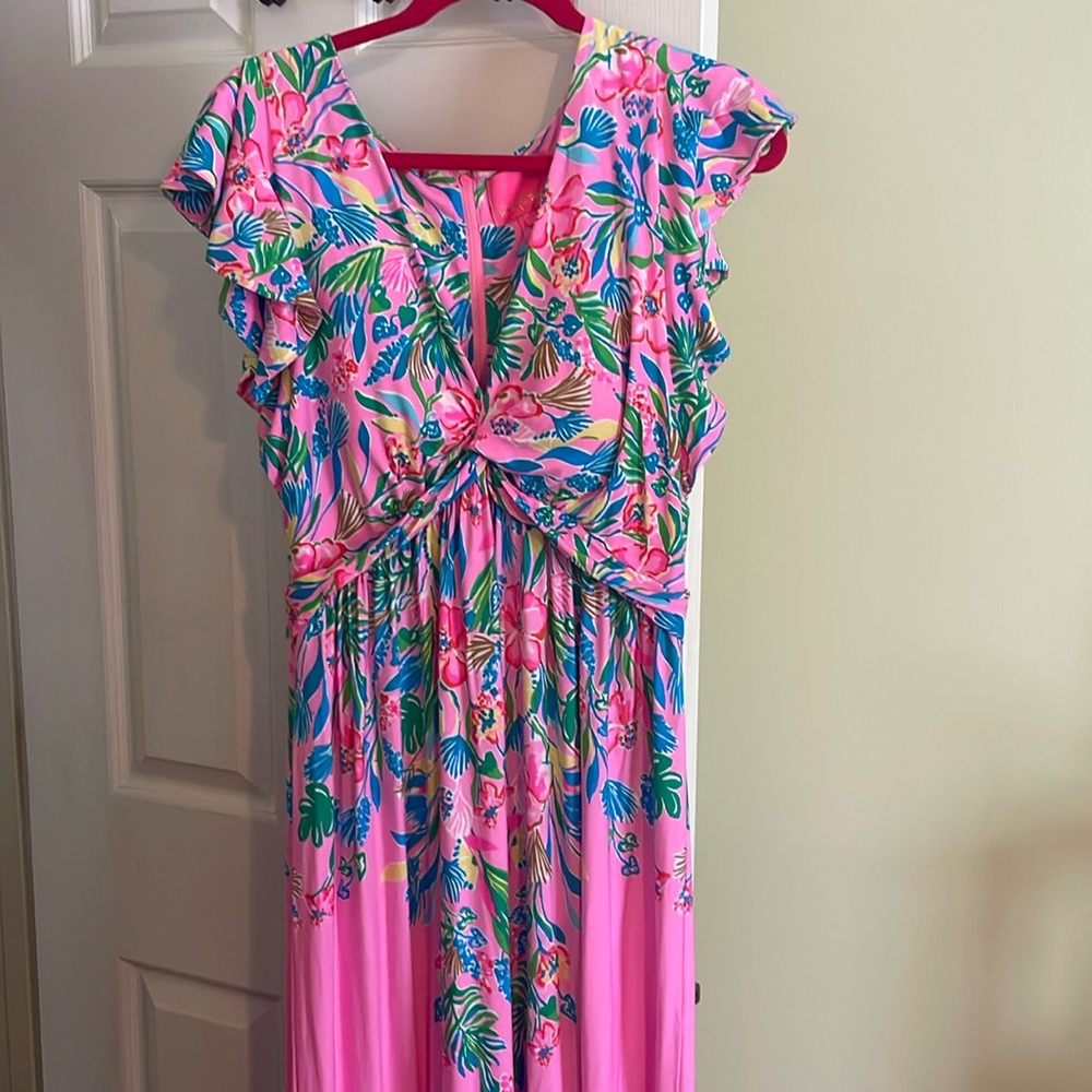 Lilly Pulitzer Verona Flutter Sleeve Maxi Dress